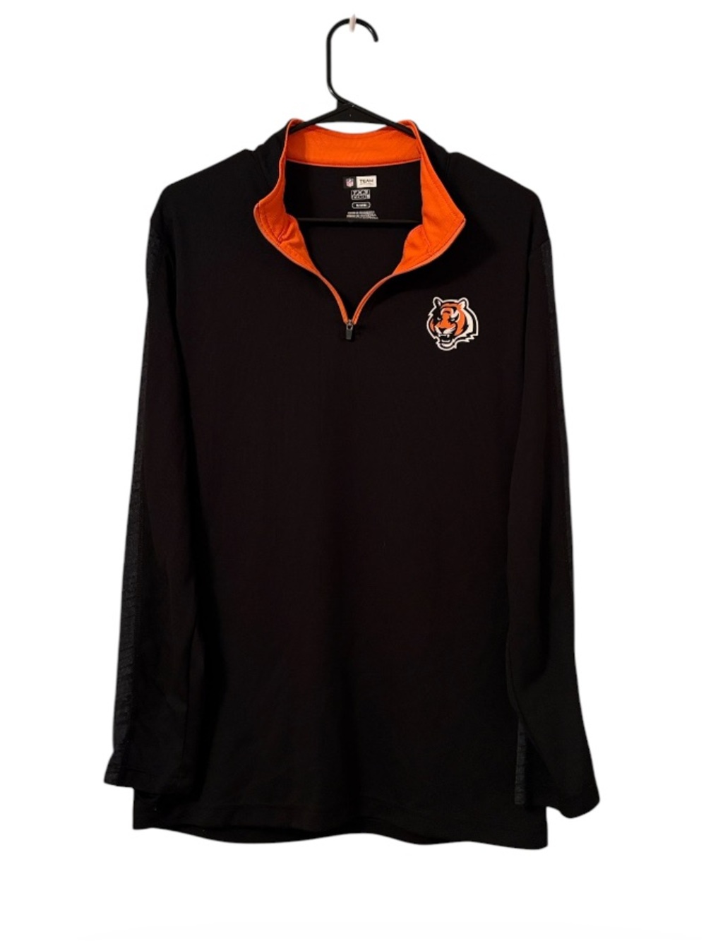 Cincinnati Bengals Black & Orange Half Zip Jacket